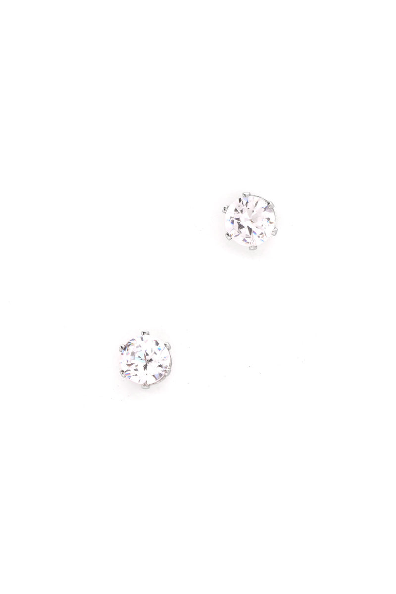 Classic 6mm Stud Earring Set Silver Fashion Nova, Mens Jewelry