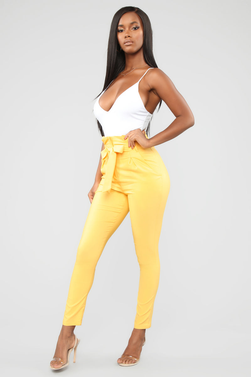 Fashion nova yellow pants online