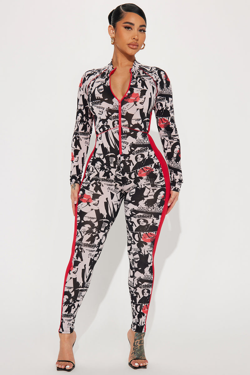 Floral jumpsuit fashion nova hot sale