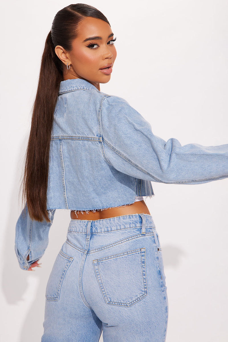 Cropped denim jacket best sale missguided