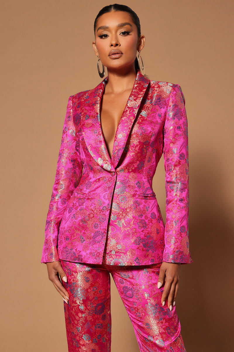 Fuschia womens hot sale blazer