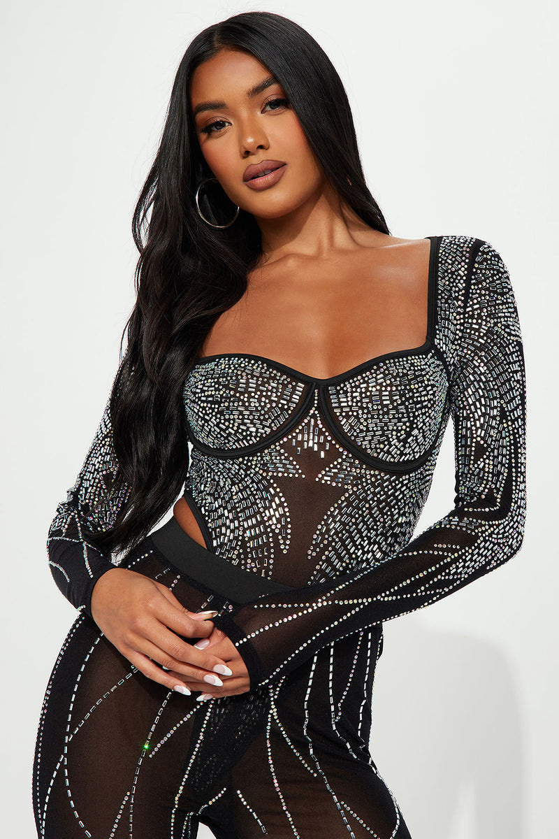 Always Lucky Rhinestone Legging Set Black Fashion Nova, Matching