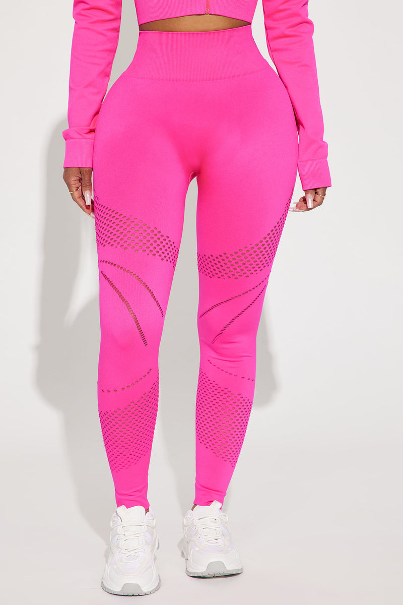 BodyFlexx Pink High-Waisted Activewear Set Leggings