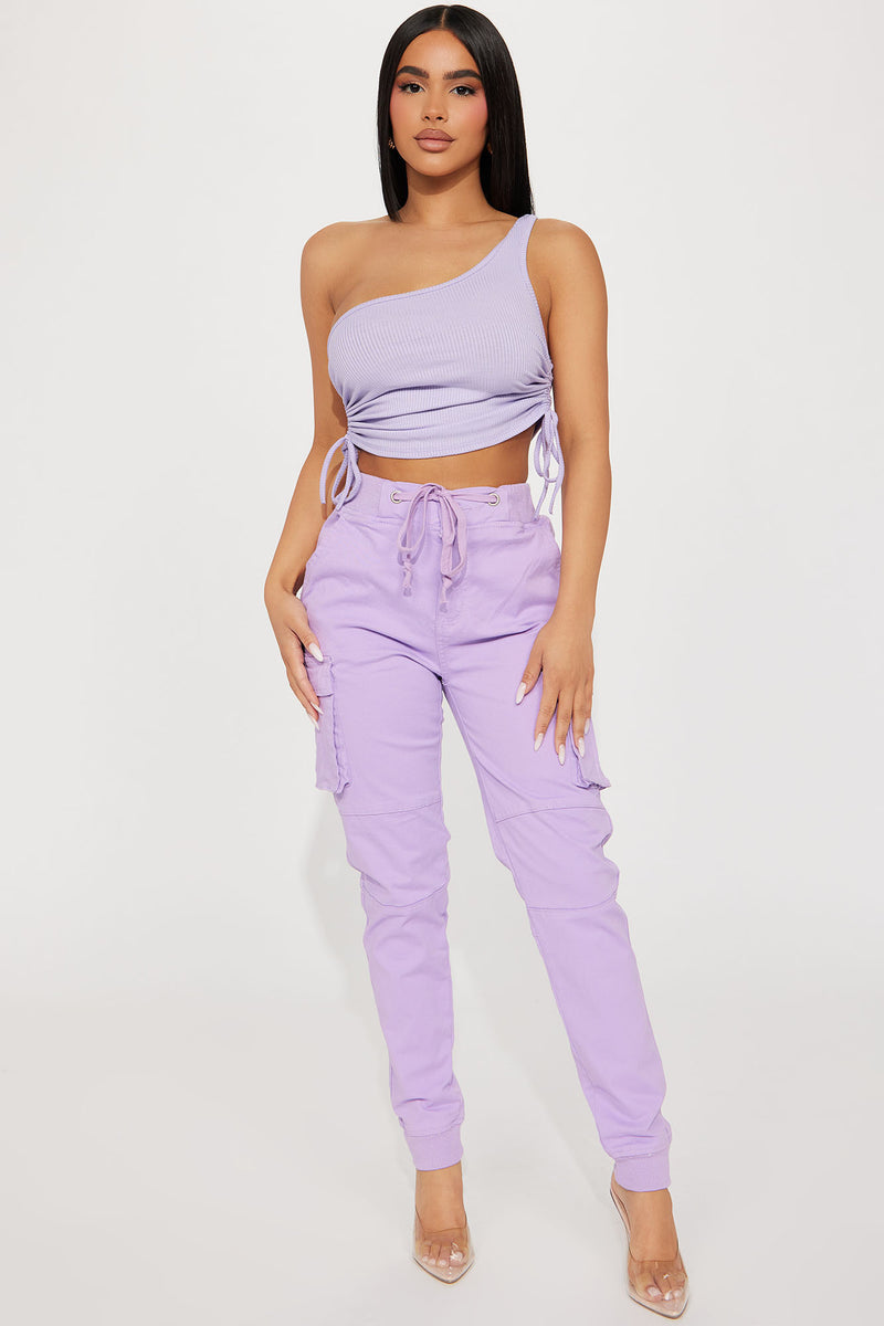 Genesis One Shoulder Top Lilac Fashion Nova, Knit Tops Fashion Nova