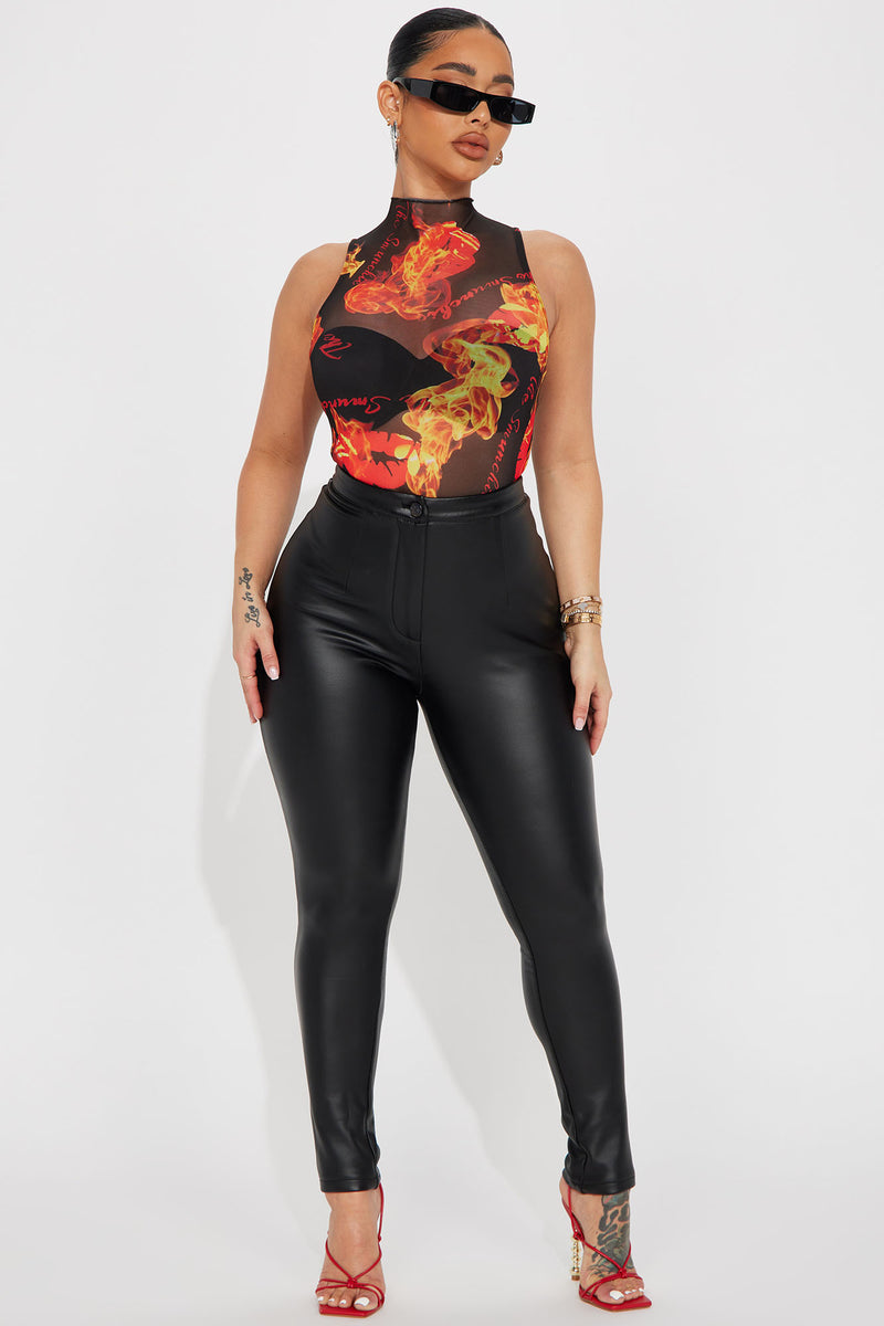 Fashion Nova Size 3X Black Combo No Course Women's Mesh Bodysuit
