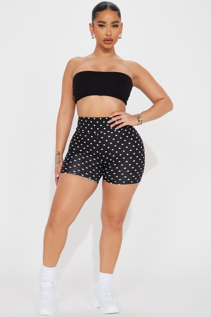 Spotted You Biker Short Black/White Fashion Nova Shorts Fashion Nova