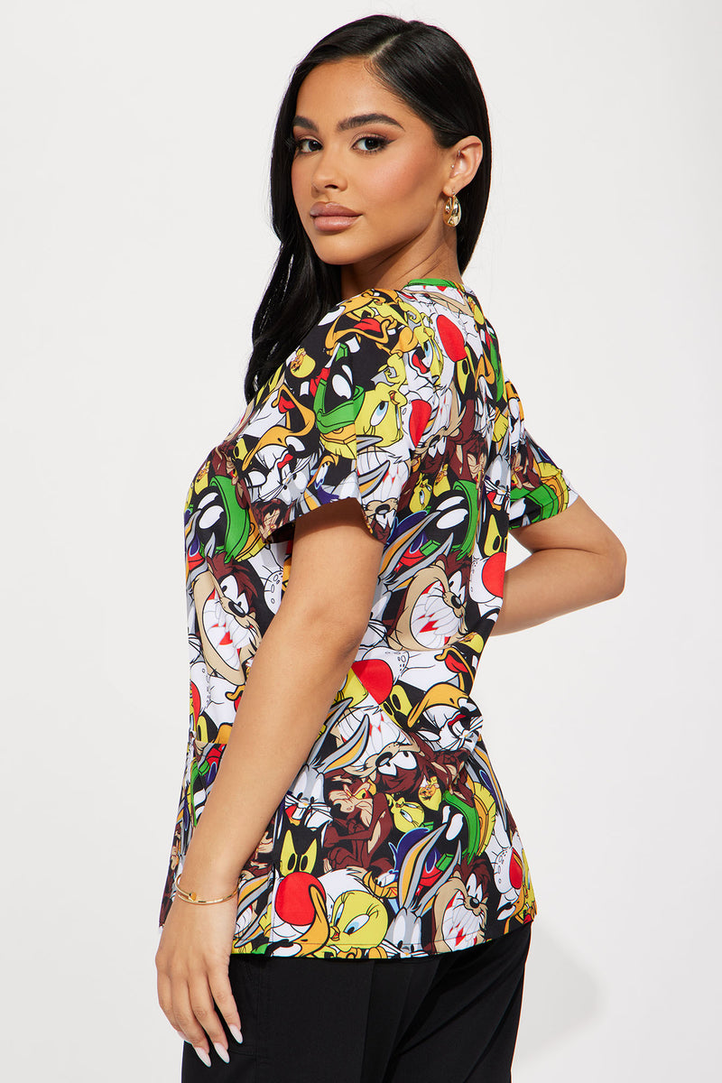 Looney tunes scrub store tops