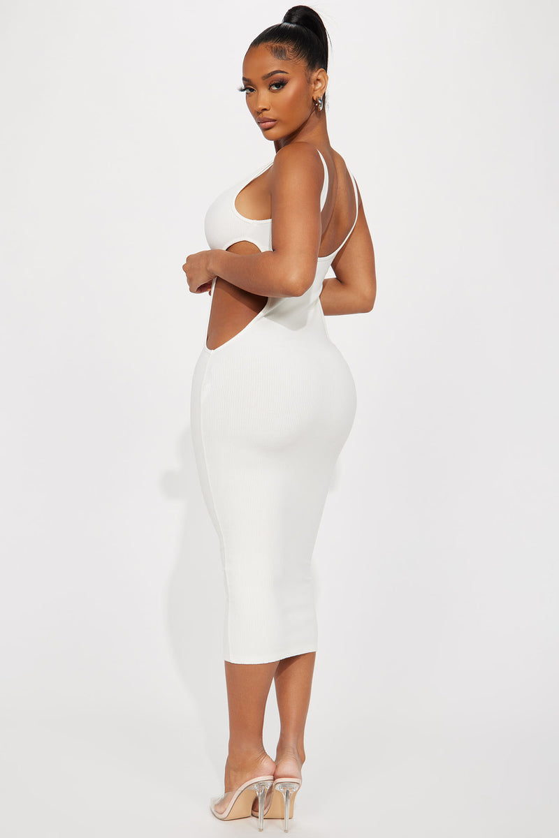 White midi dress fashion sales nova