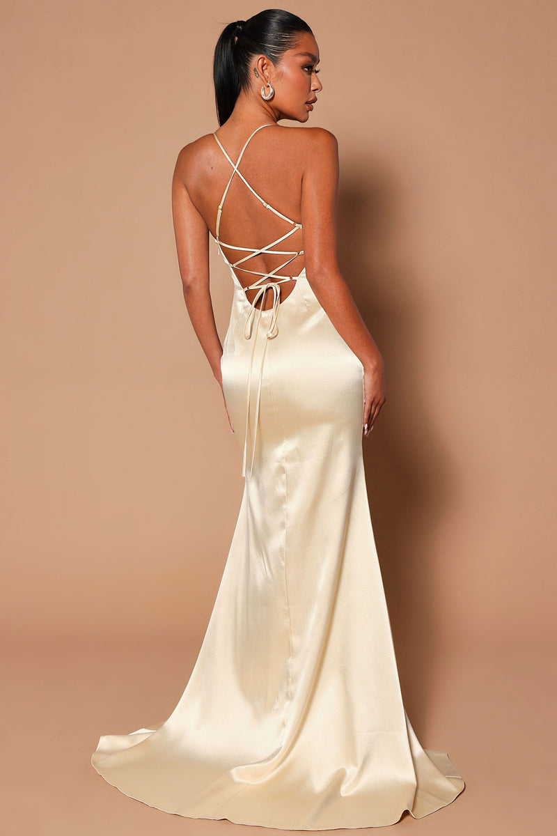 Angelique Satin Maxi Dress