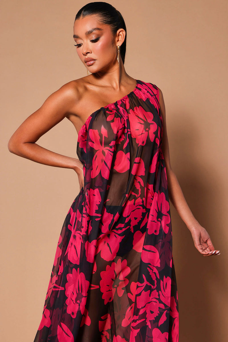 Rosalia Chiffon Kaftan Maxi Dress - Black/Pink | Fashion Nova, Luxe ...