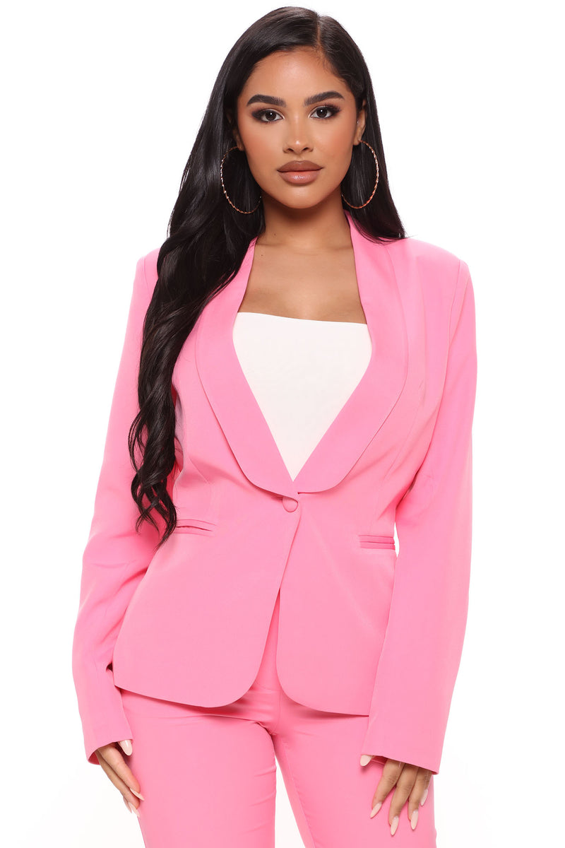 Pink suit deals fashion nova