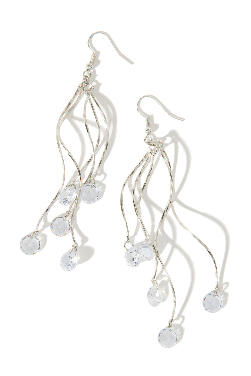 Intertwining Together Earrings Silver Fashion Nova, Jewelry