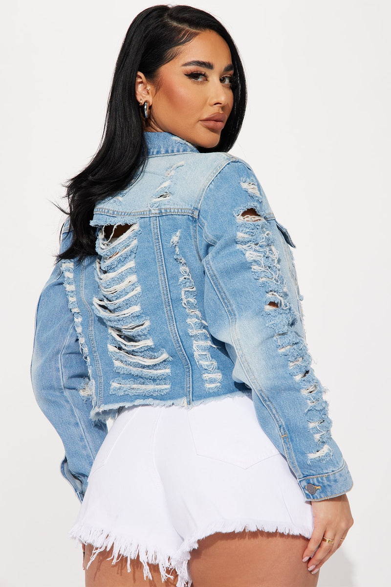 Ripped back jean clearance jacket
