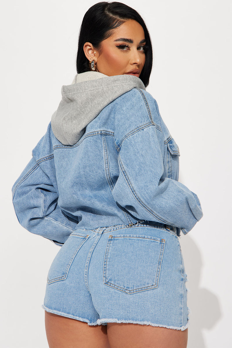 Fashion nova clearance oversized denim jacket