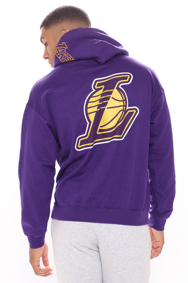 Men's New Era Purple Los Angeles Lakers Hoodie Sleeveless T-Shirt Size: Large