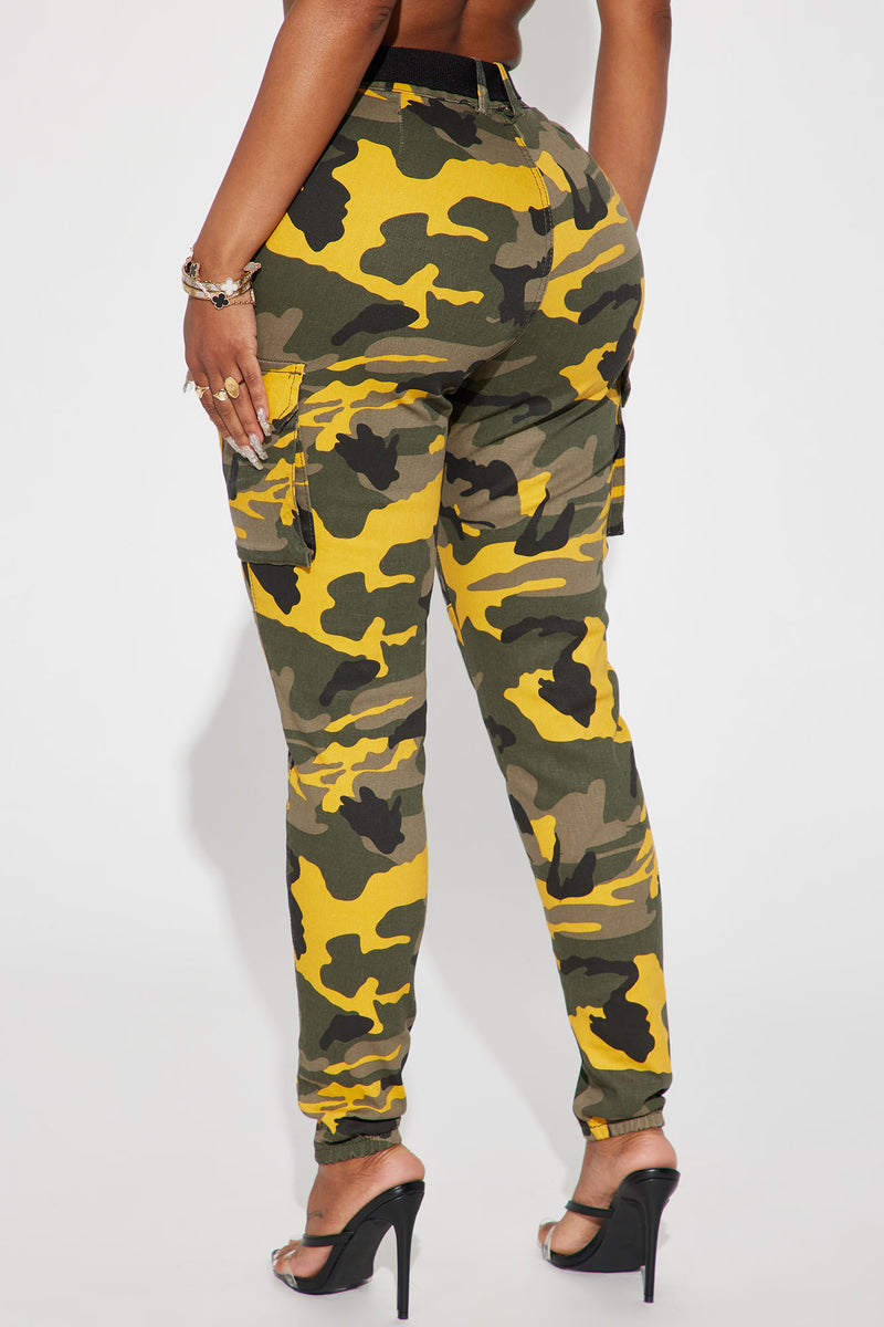 Season Of Color Camo Cargo Pant Yellow combo