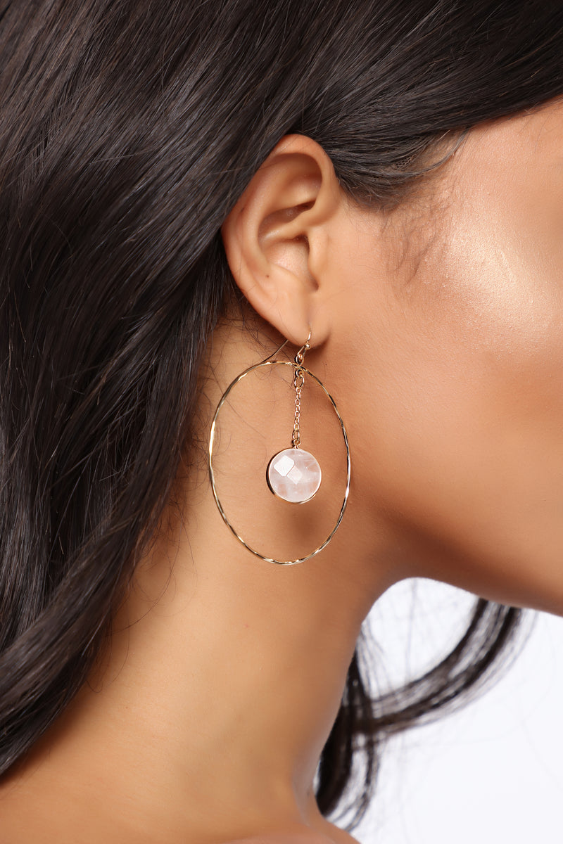 Drop In The Water Hoop Earrings - Gold/Clear | Fashion Nova, Jewelry ...