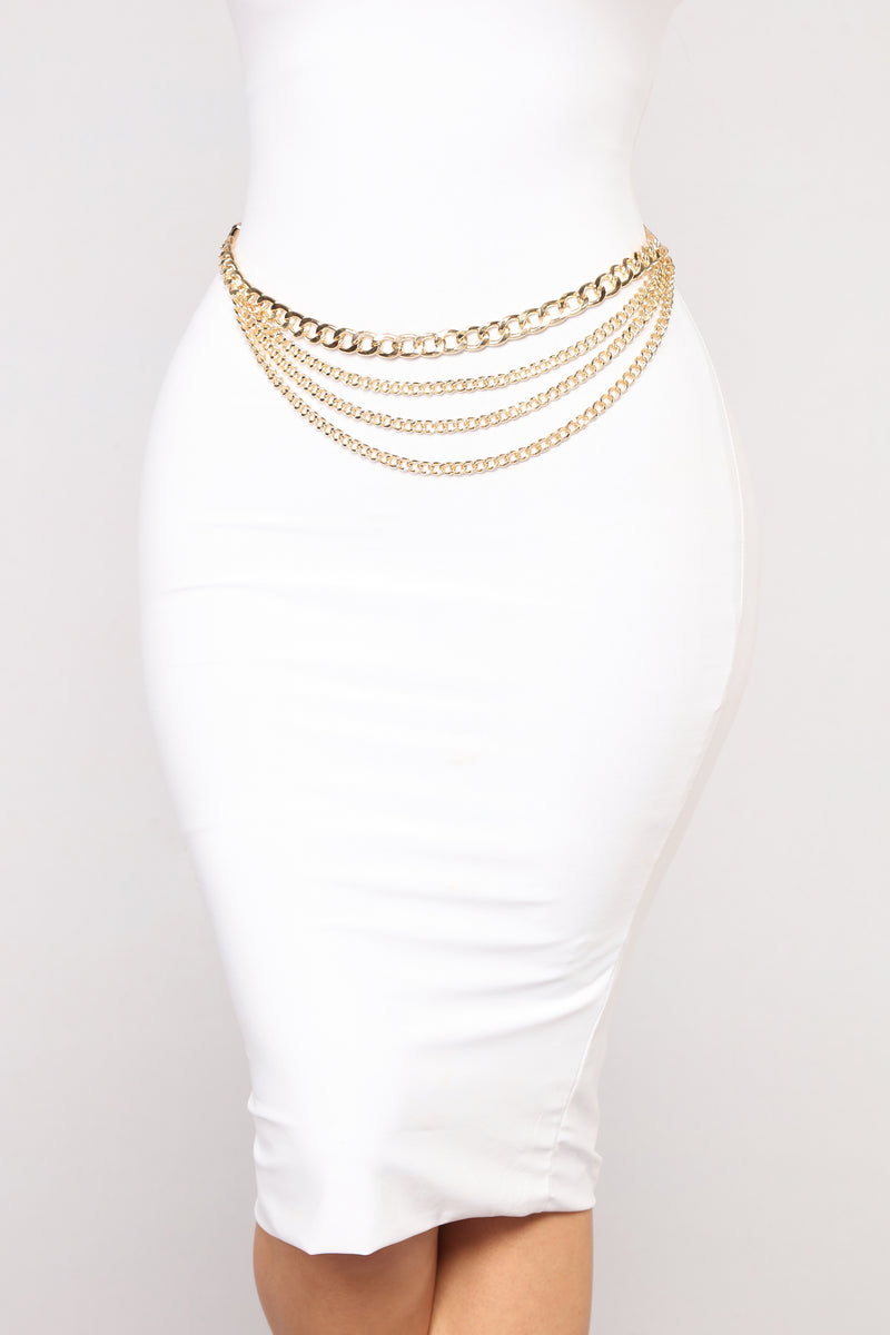 Linked Up Chain Belt Gold Fashion Nova Jewelry Fashion Nova