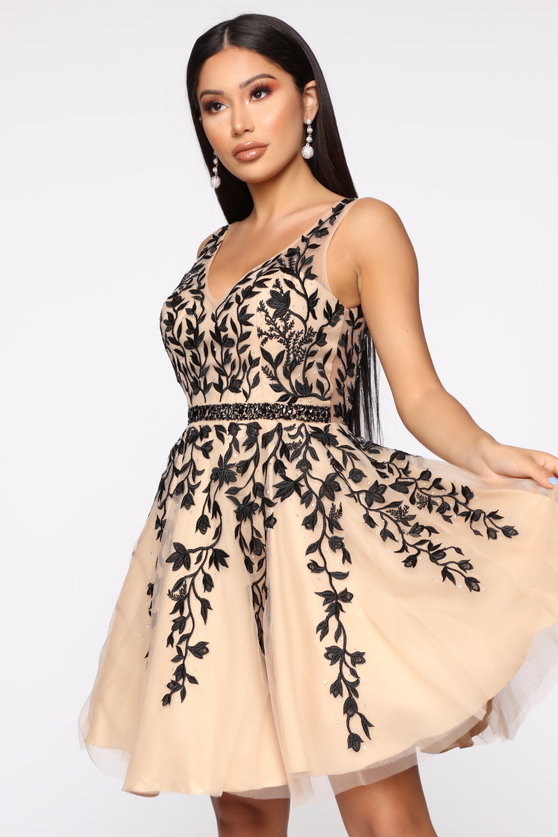 Feeling Heavenly Fit And Flare Mini Dress Black Fashion Nova