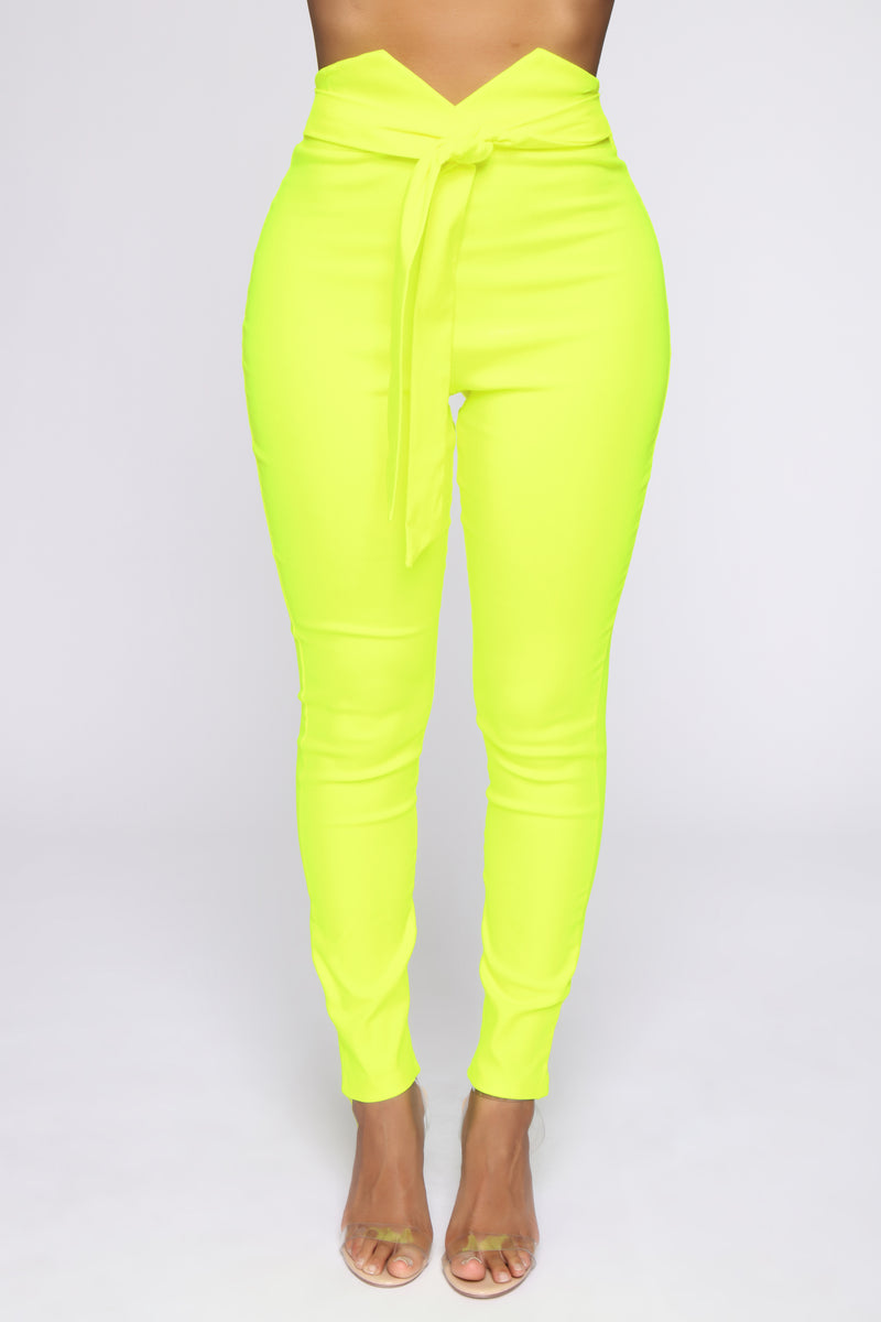 Knot Your Girl Pants Neon Yellow Fashion Nova, Pants Fashion Nova