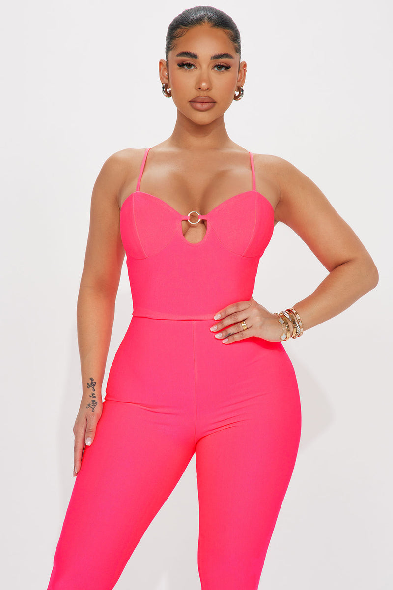 Fashion nova top neon jumpsuit