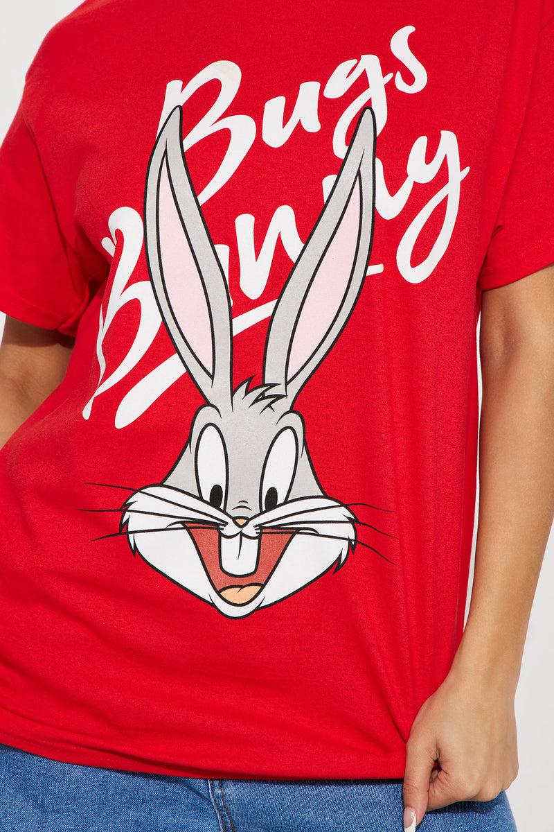 Bugs Bunny Graphic T-Shirt - Red | Fashion Nova, Screens Tops and Bottoms |  Fashion Nova