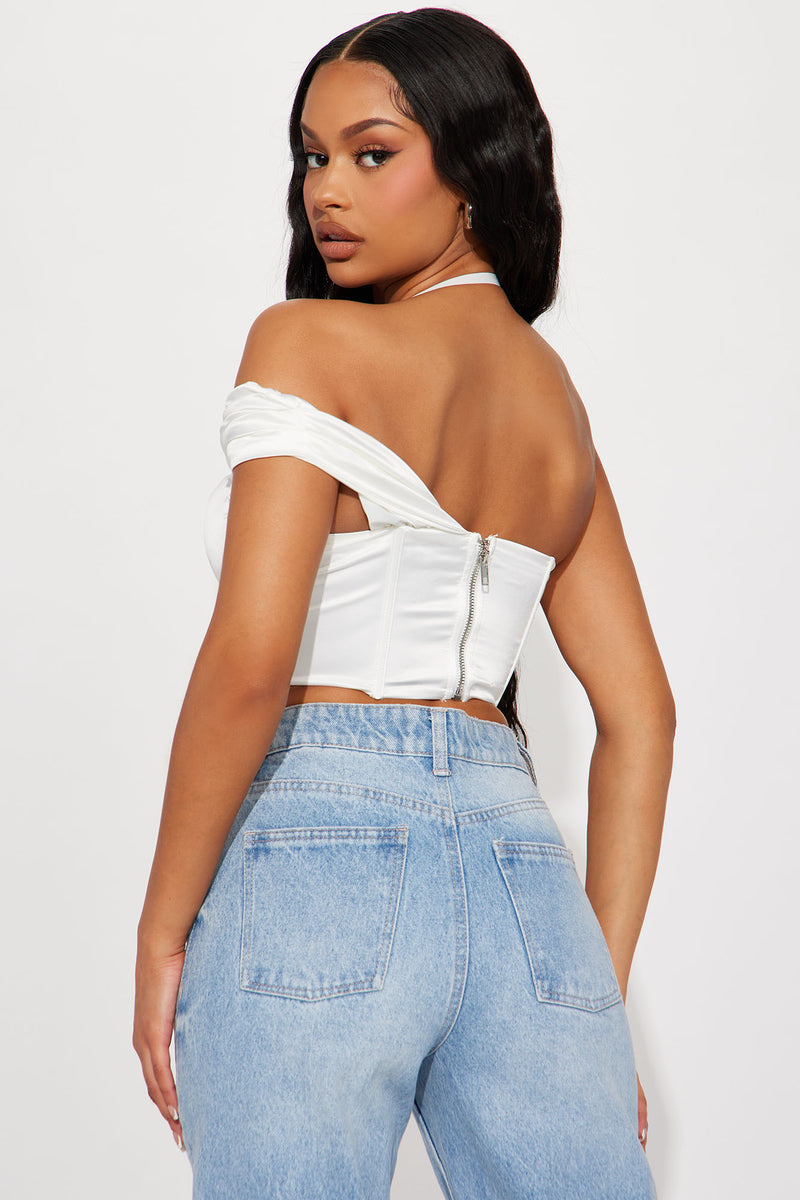 Araceli Corset Top - White | Fashion Nova, Knit Tops | Fashion Nova