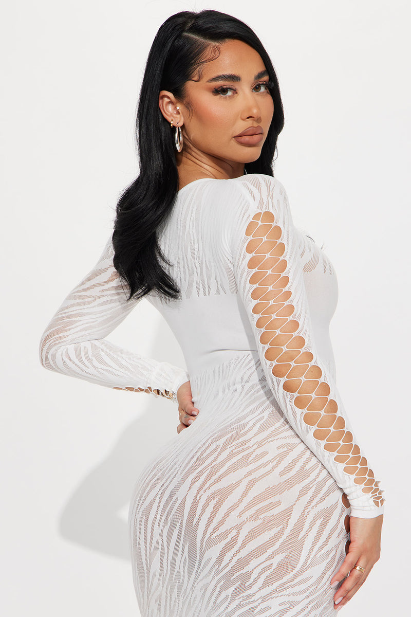 Fashion nova white dress long top