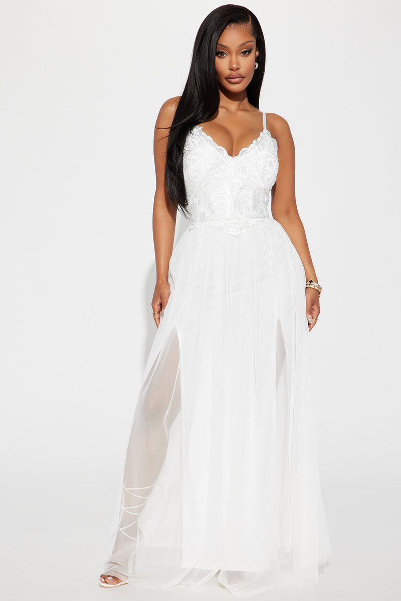 White romper clearance maxi dress