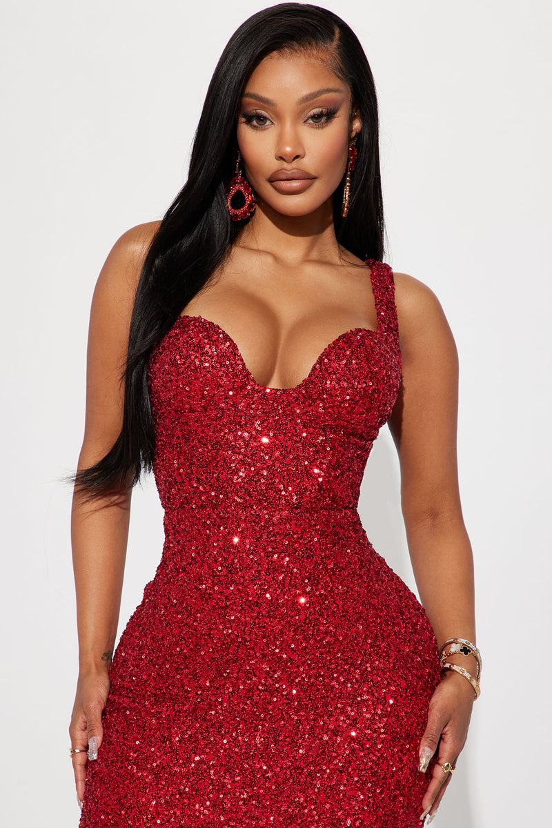 Fashion nova dress red top