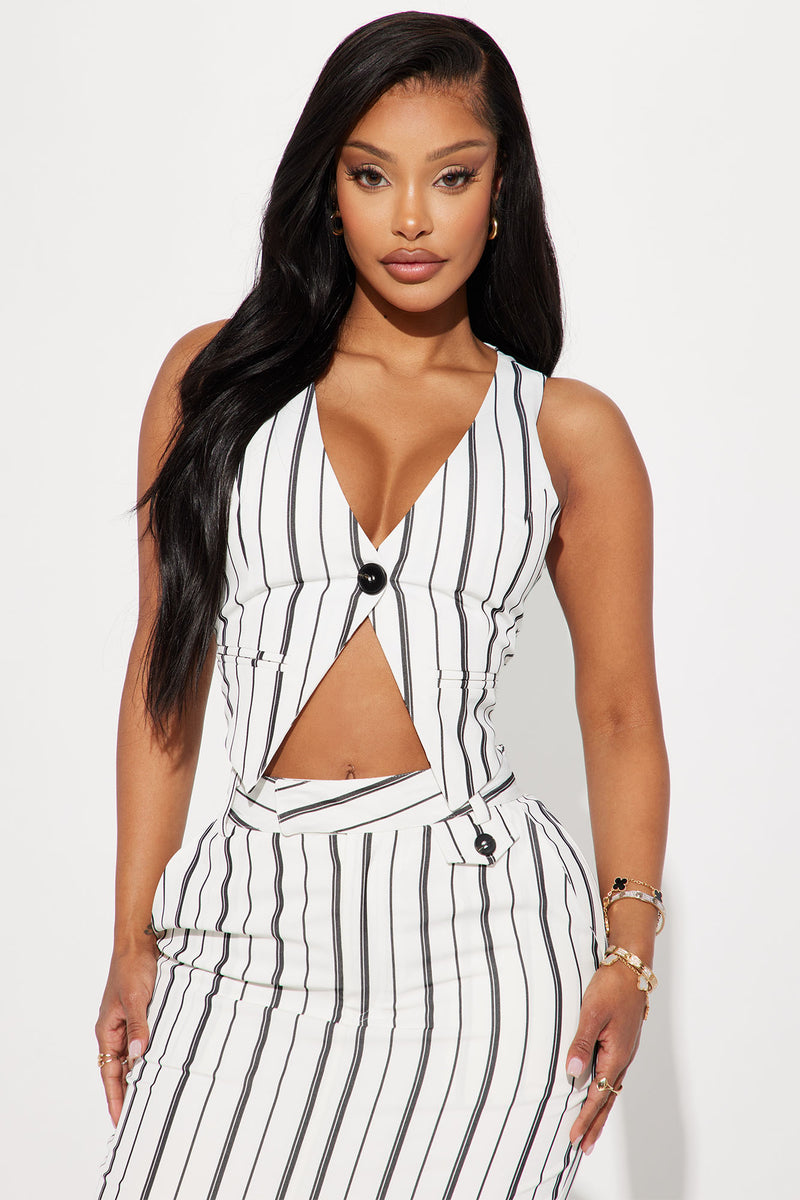 Striped skirt fashion nova hot sale