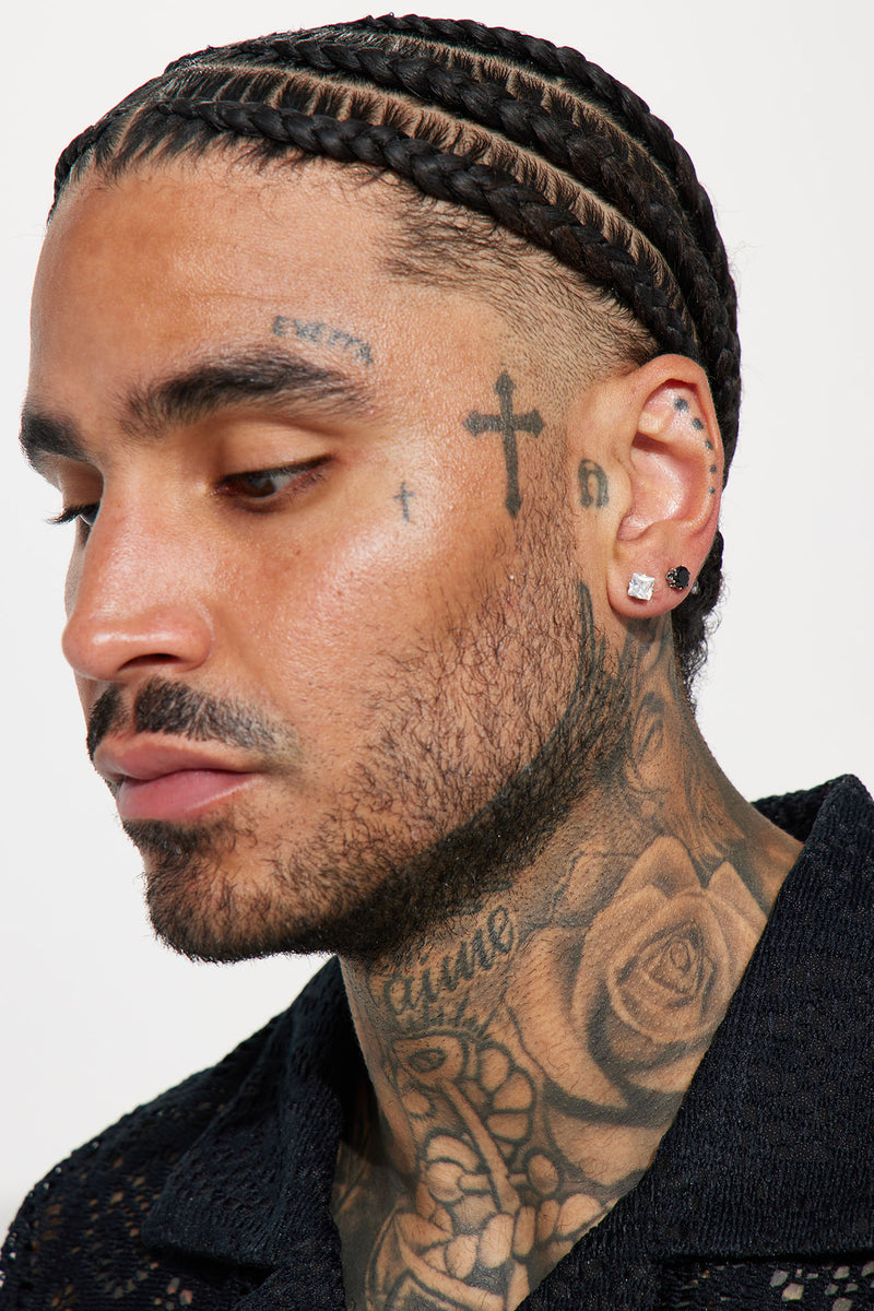 Studs On Me 3 Piece Earring Set Silver Fashion Nova, Mens Jewelry