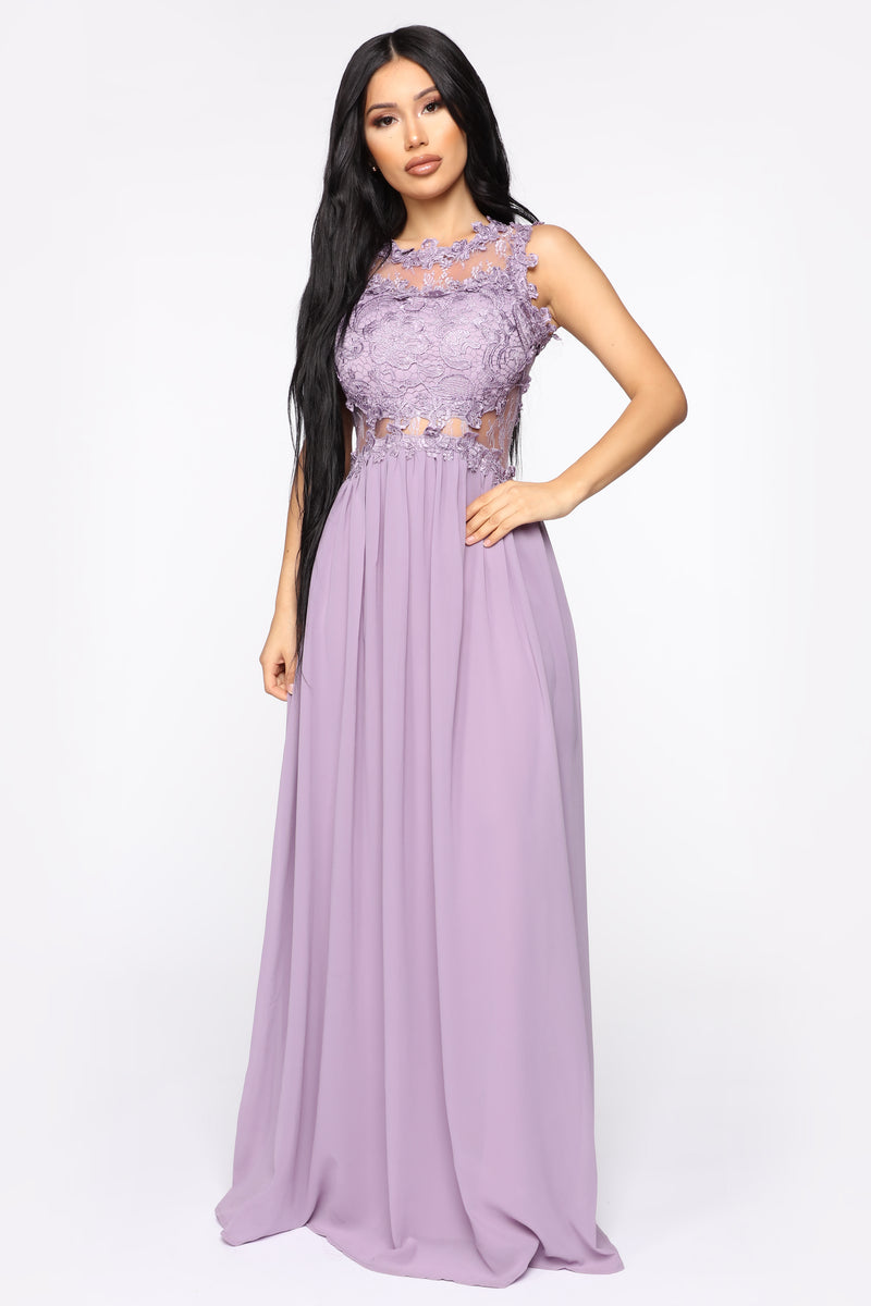 Halley Lace Maxi Dress Lilac