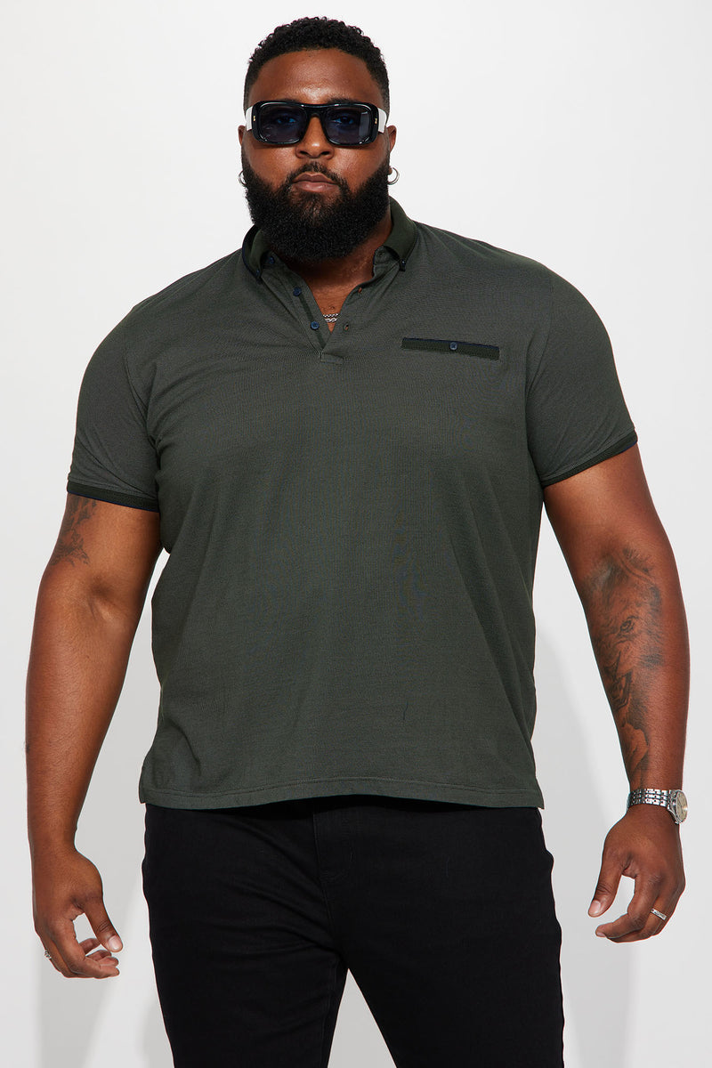 Ivy League Short Sleeve Polo Olive Fashion Nova, Mens Tees & Tanks
