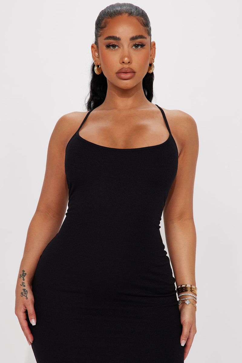 Spaghetti strap shop dress fashion nova
