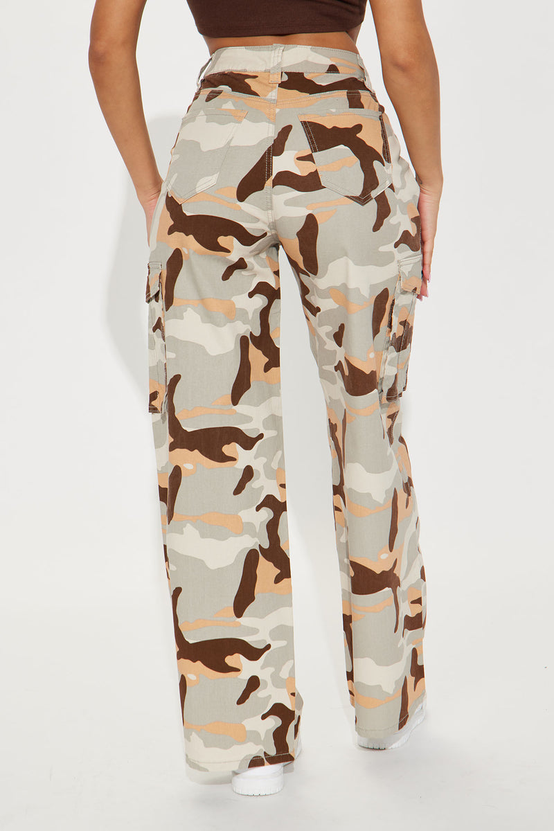 Tan cheap camo joggers