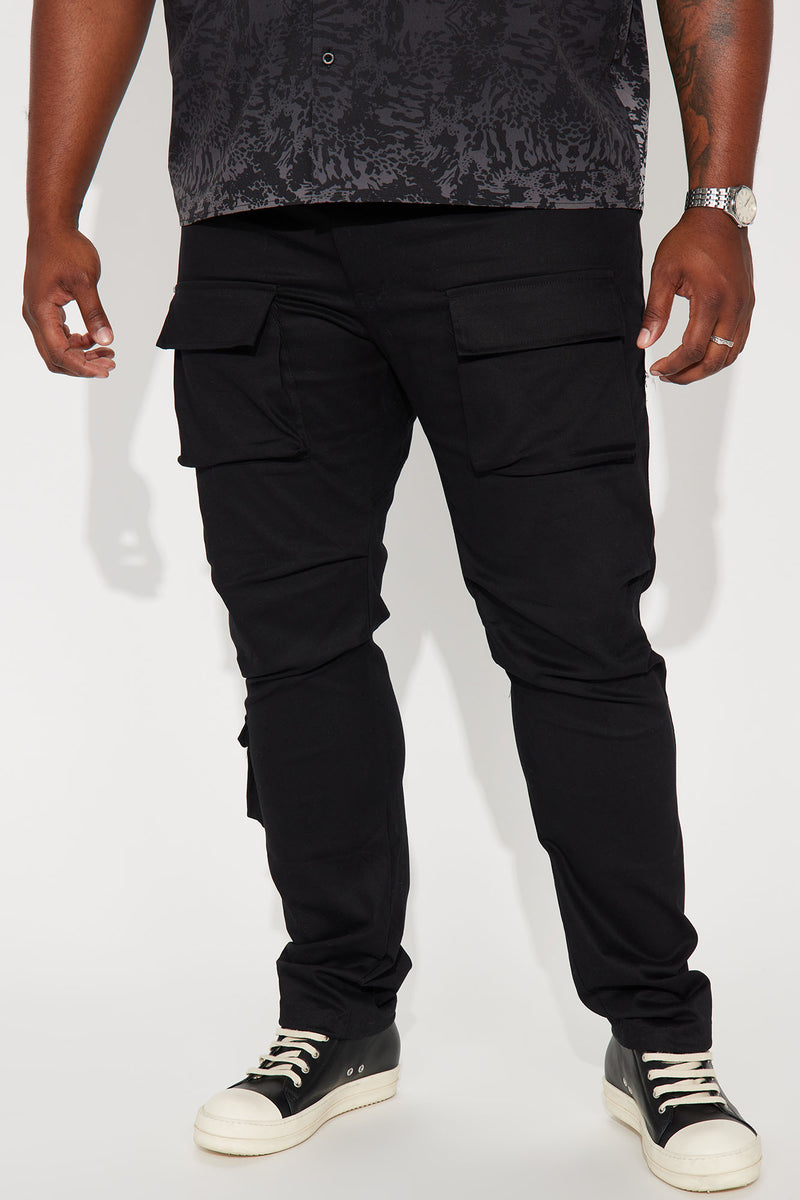 Fashion nova black cargo pants sales