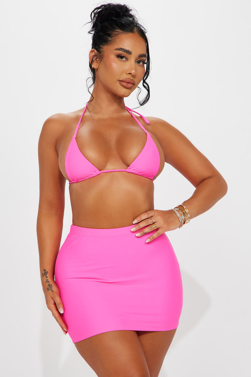 Hot pink swim skirt clearance