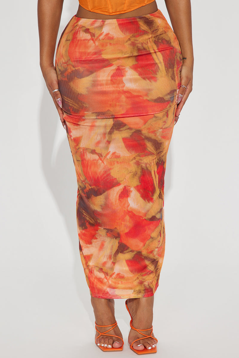 Mesh orange deals skirt