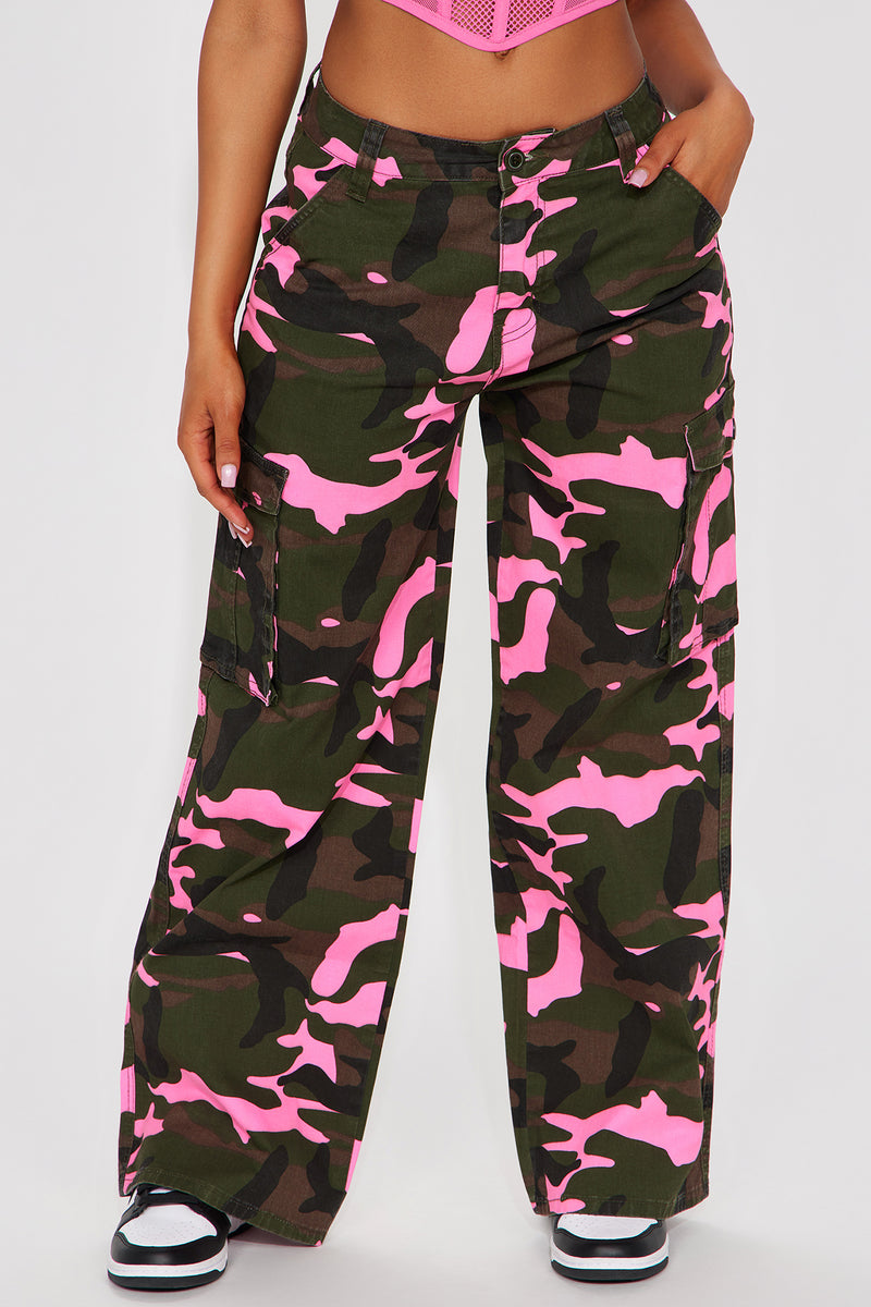 Pink camo pants fashion nova shop