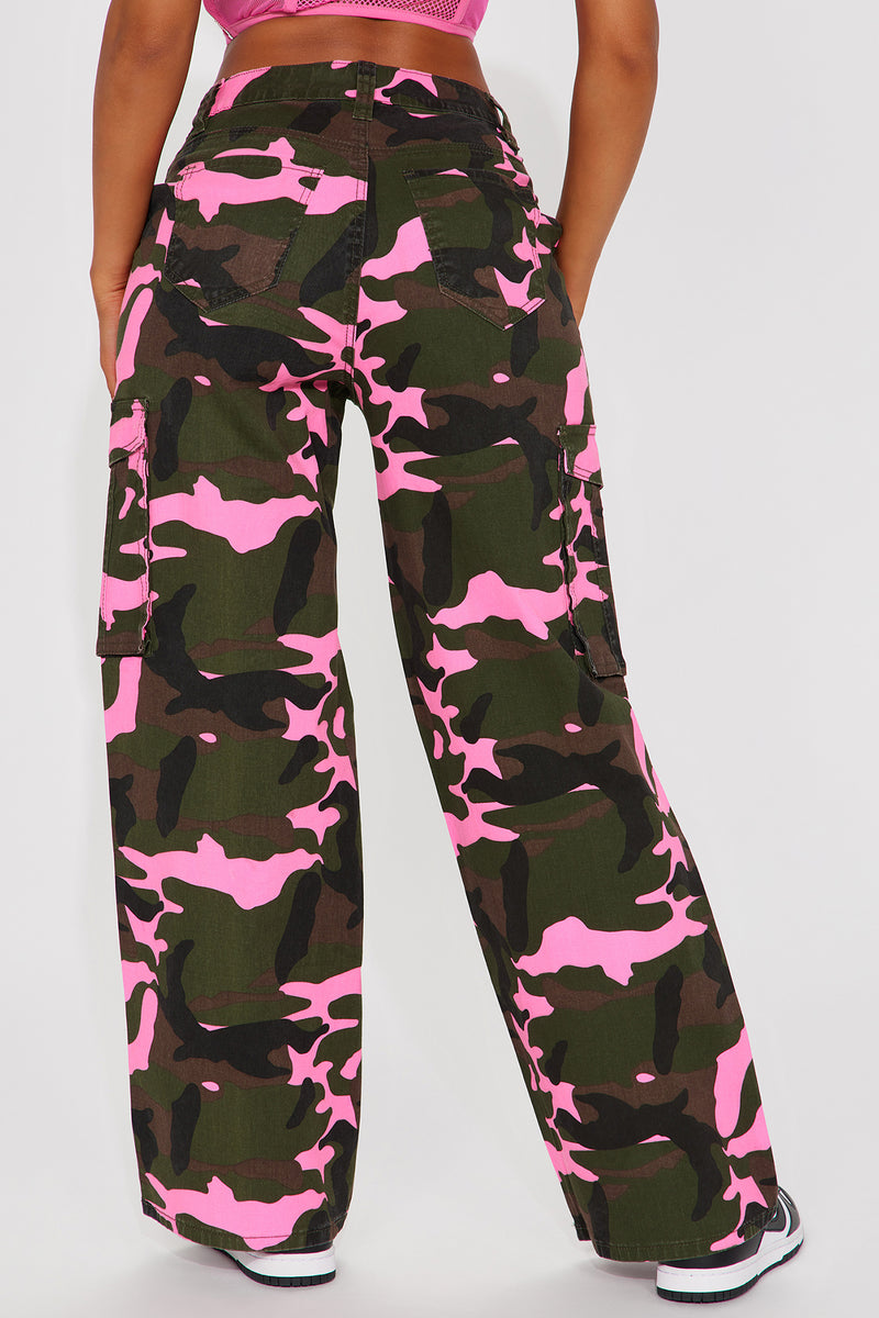 Pink and green camo outlet pants