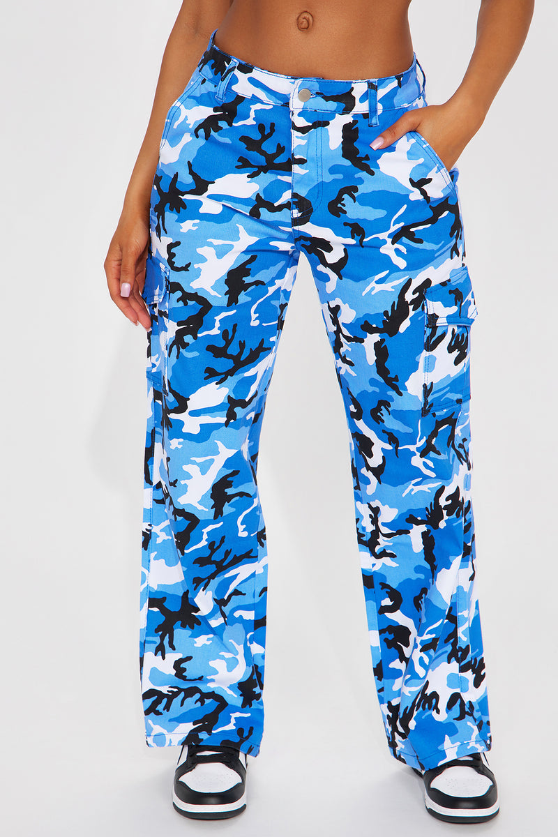 Camo pants blue sale
