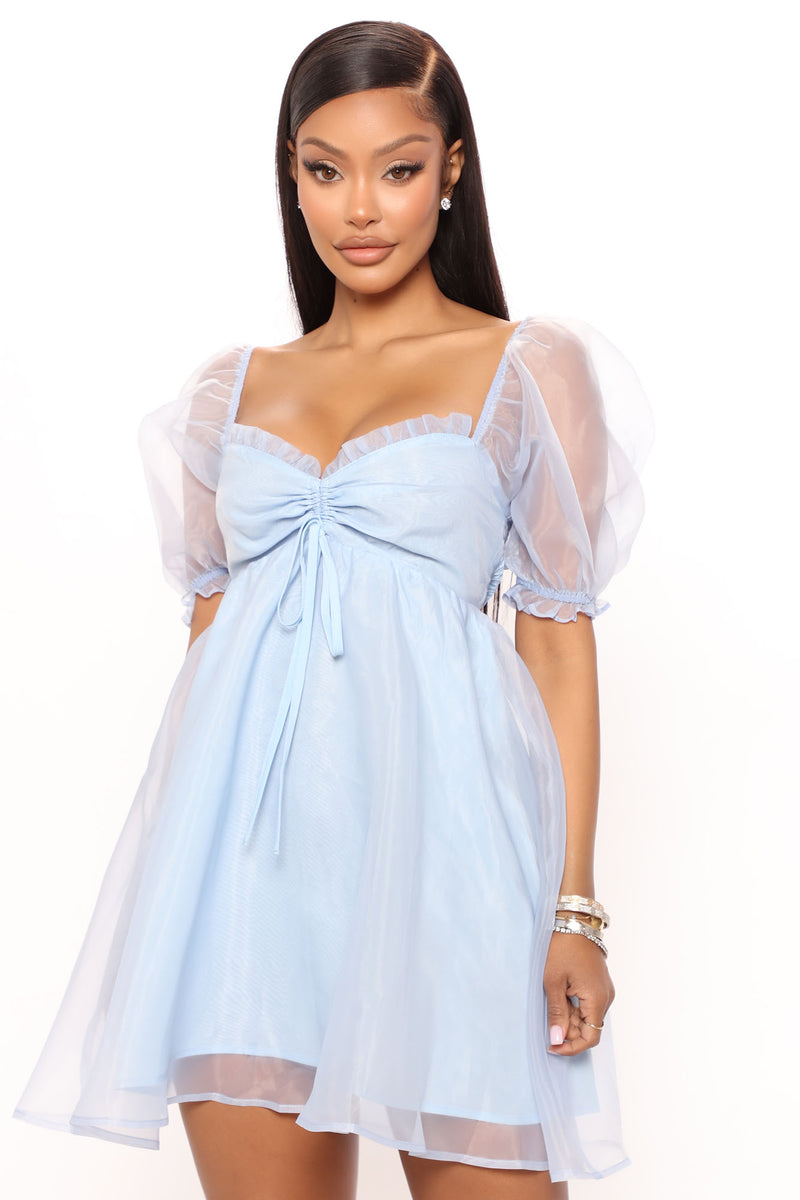 Blue baby doll dresses hot sale
