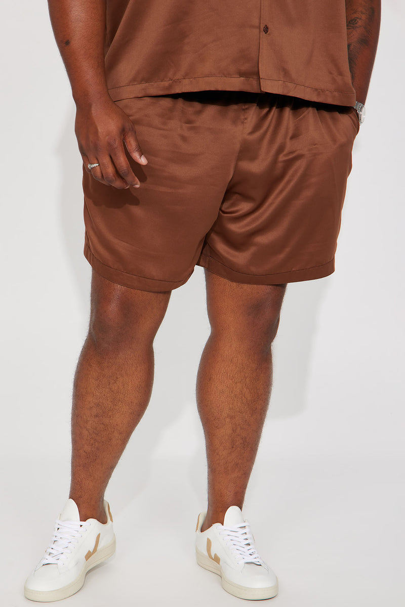 Satin shorts men top