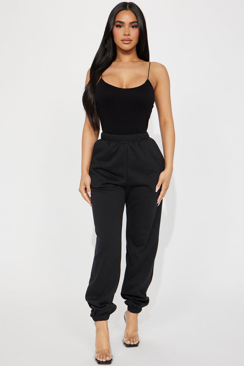 Black joggers shop fashion nova