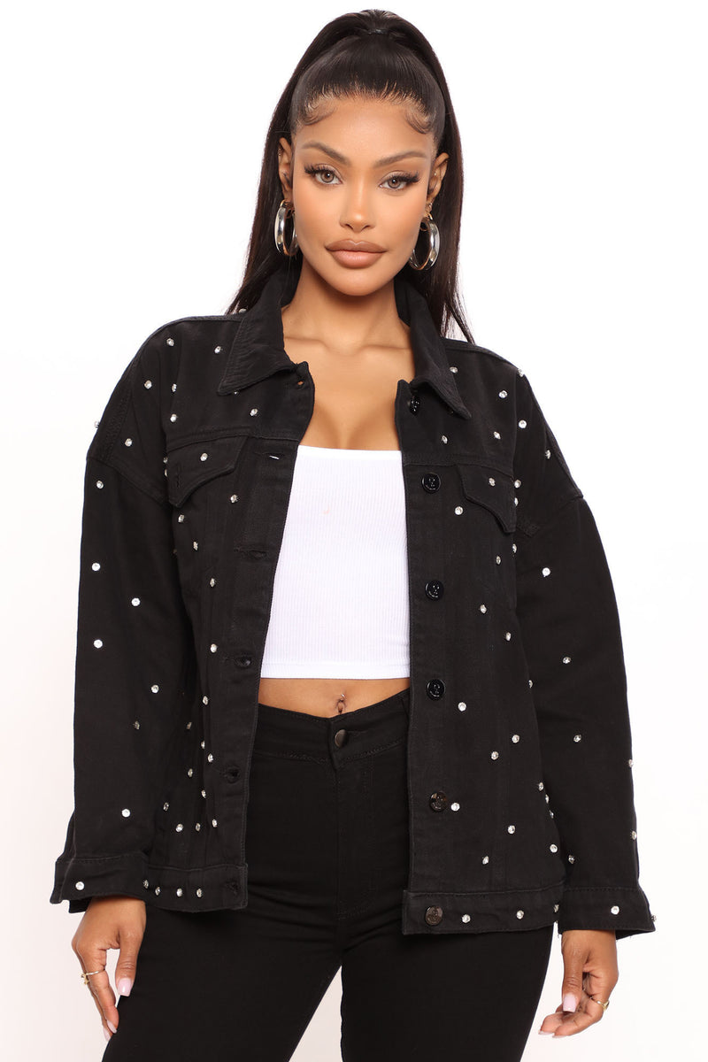 Glamorous Denim Jacket Black Fashion Nova Jackets Coats