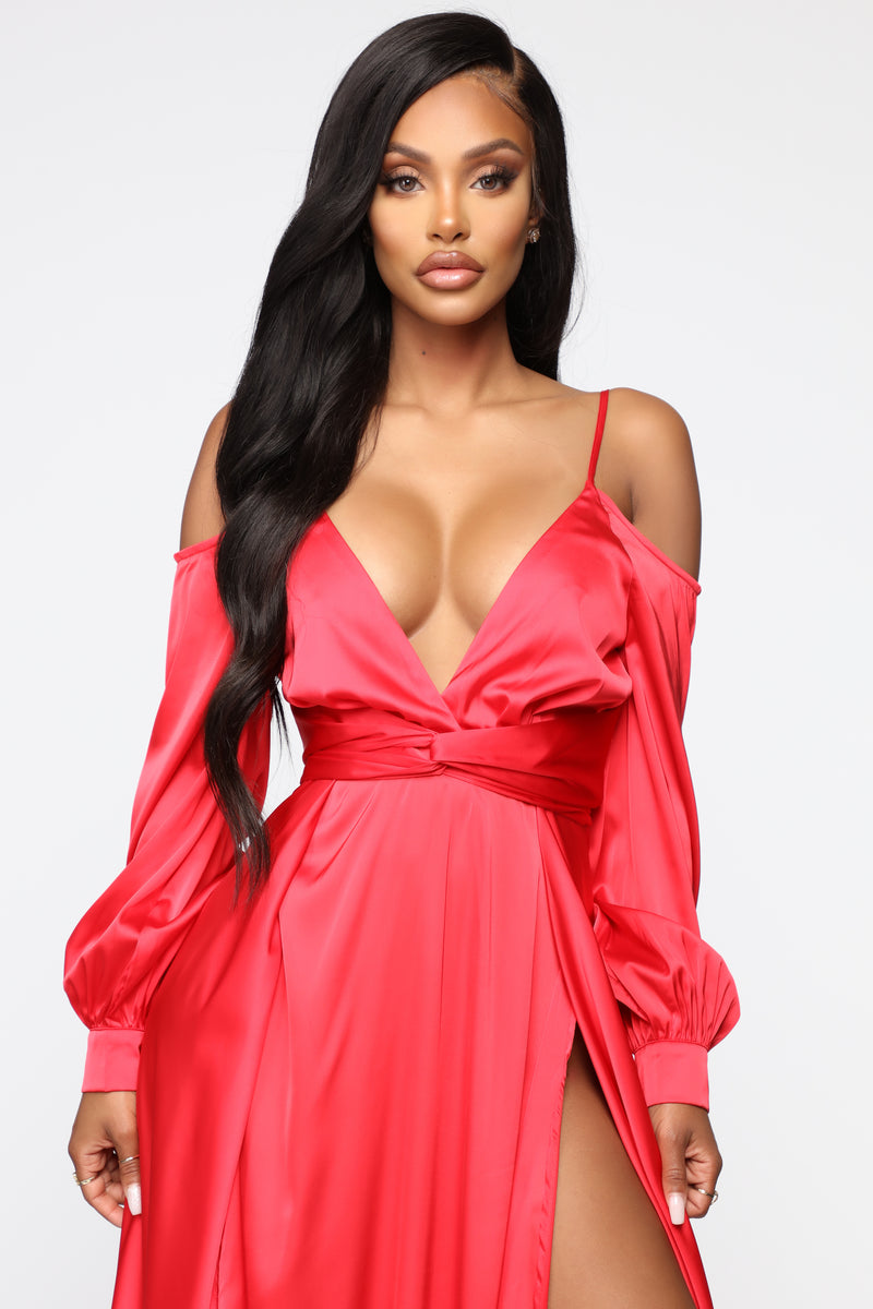 Mansion dinner party satin gown top