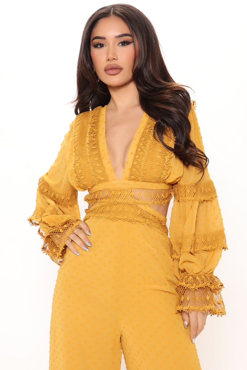 Yellow jumpsuit fashion nova new arrivals