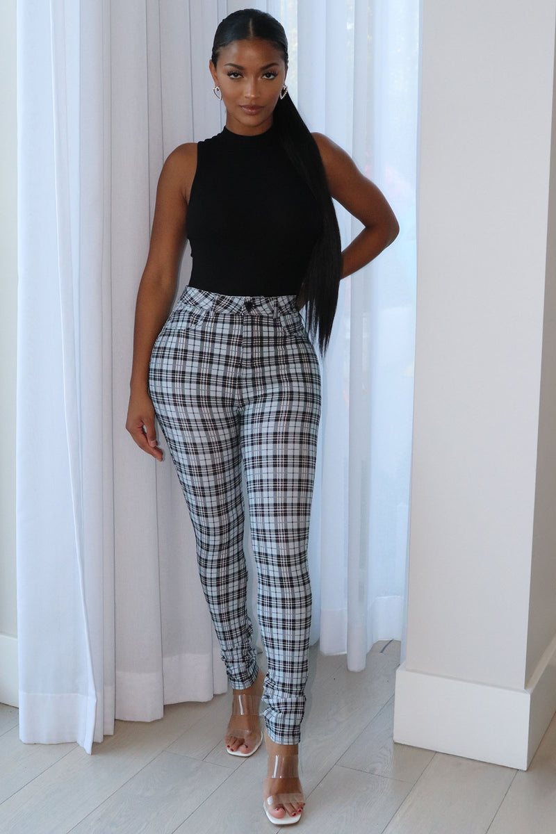 I Don t Plaid Those Games Skinny Pants Grey Fashion Nova
