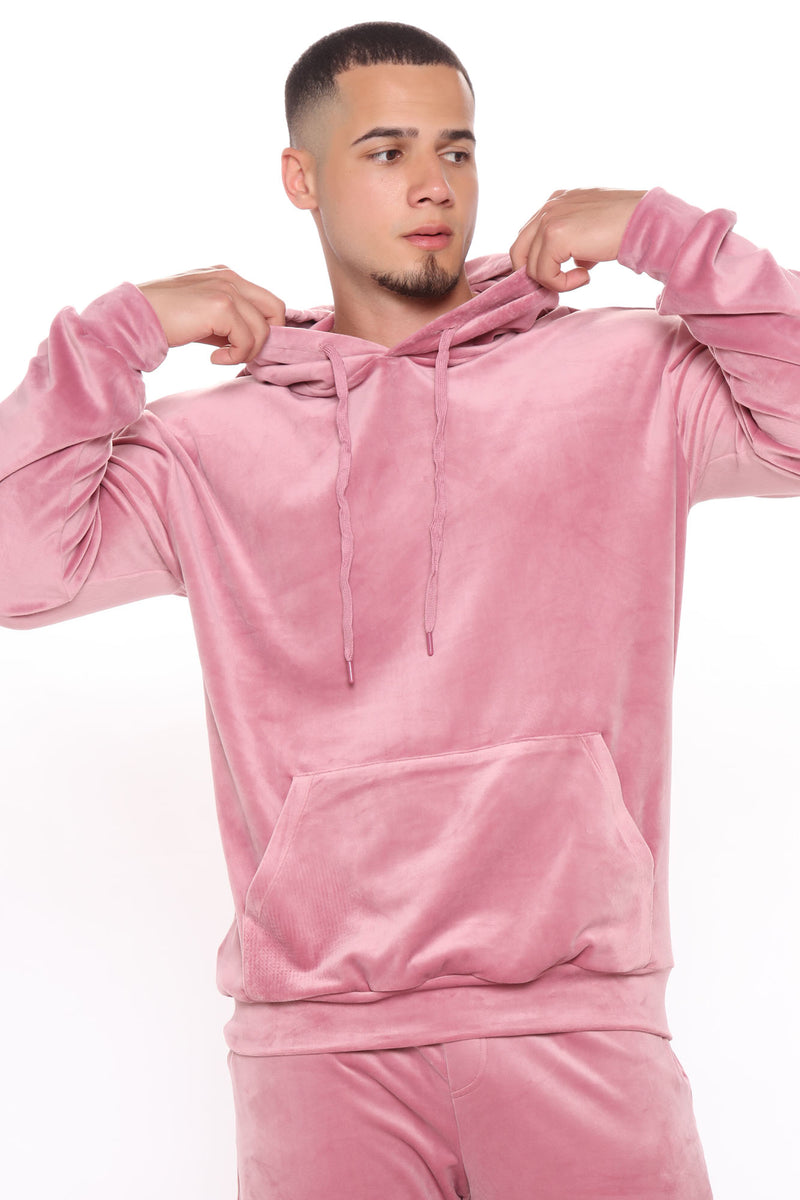 Mason Velour Hoodie Pink